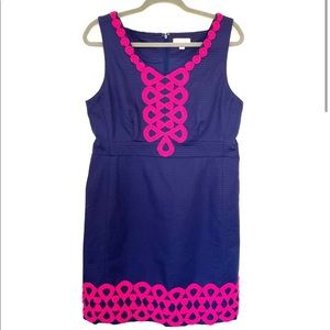 Lilly Pulitzer Adelson Shift Dress, Blue/Pink, 12